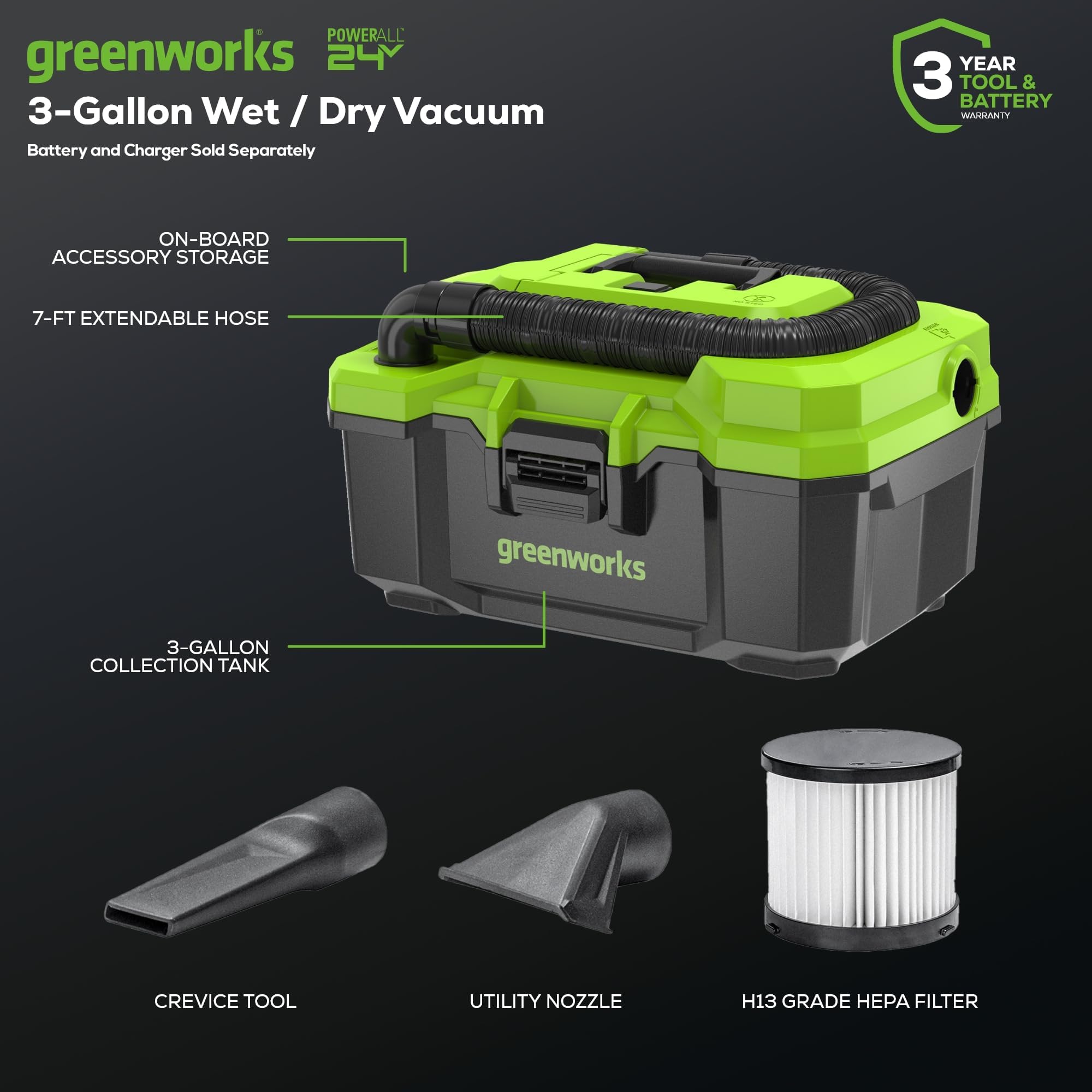 Greenworks 48V (2x24V) Electric Lawn Mower Combo Kit: 20"Steel Deck Push Mower, 12" String Trimmer, 320 CFM Blower, 3 Batteries & 2 Chargers, 3-Year Warranty.
