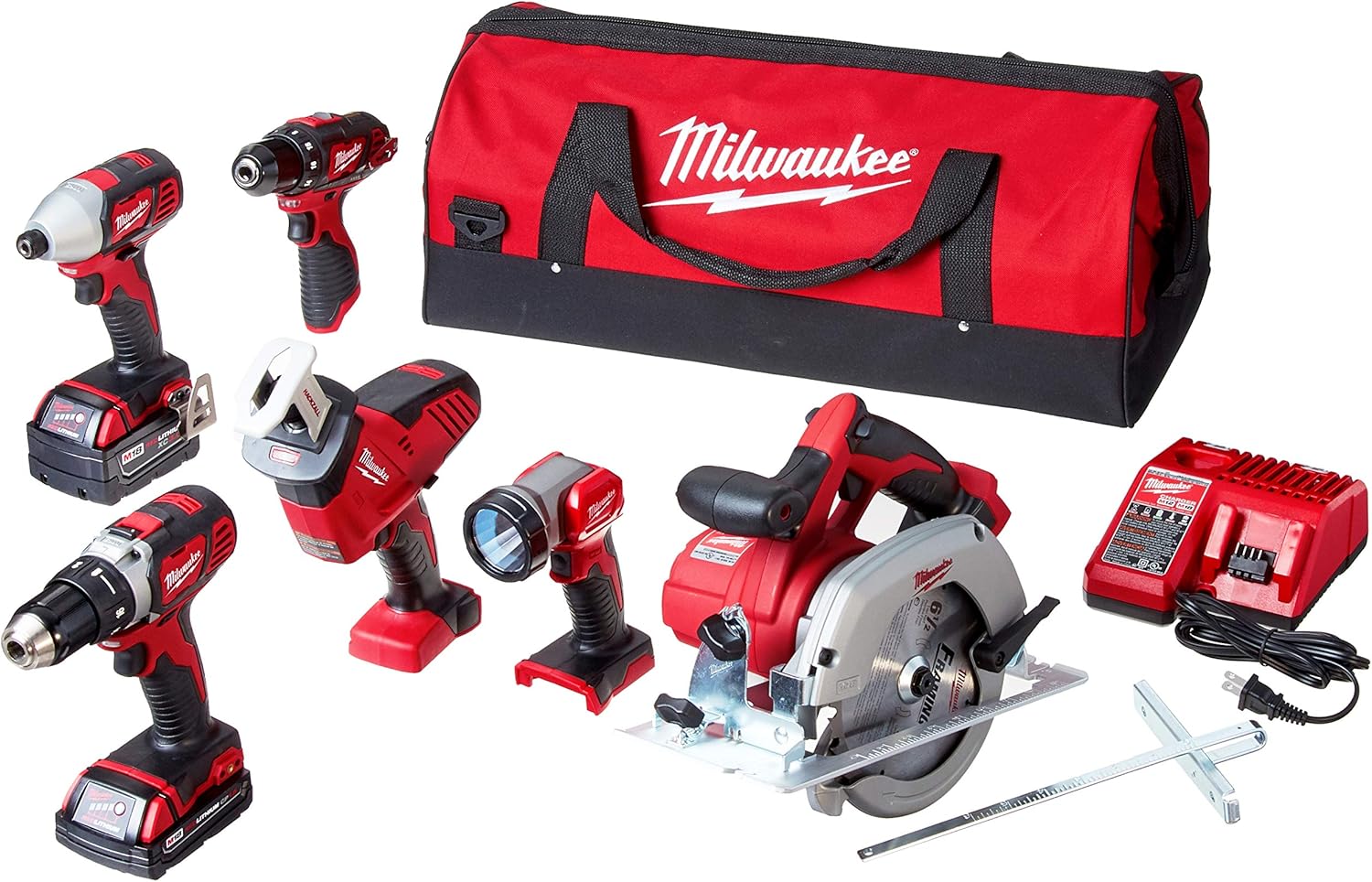 Milwaukee 2695-25CX M18 18-Volt Lithium-Ion Cordless Combo Tool Kit (5-Tool)